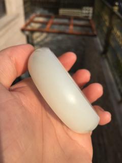 牛货!和田玉宽版手镯